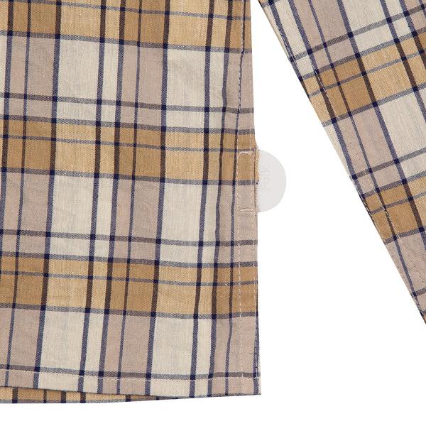 Folk Patch Shirt - Sand Stone Check