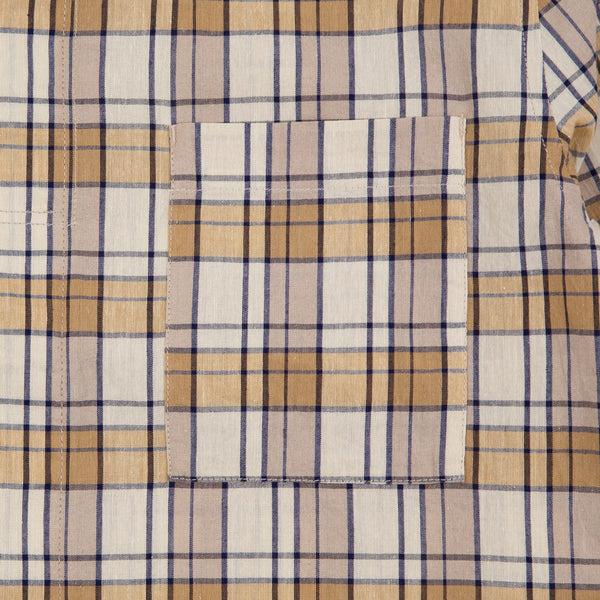 Folk Patch Shirt - Sand Stone Check