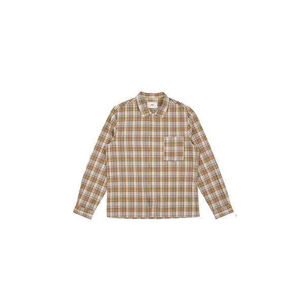 folk Patch Shirt - Sand Stone Check