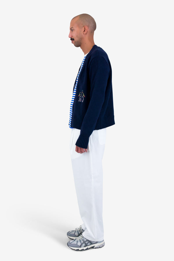 Folk People Cardigan - Navy Mix