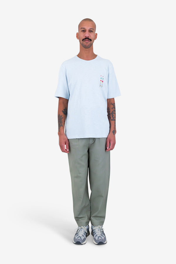 Folk People T-Shirt - Soft Blue