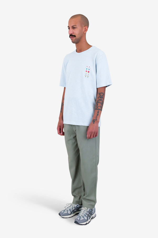 Folk People T-Shirt - Soft Blue