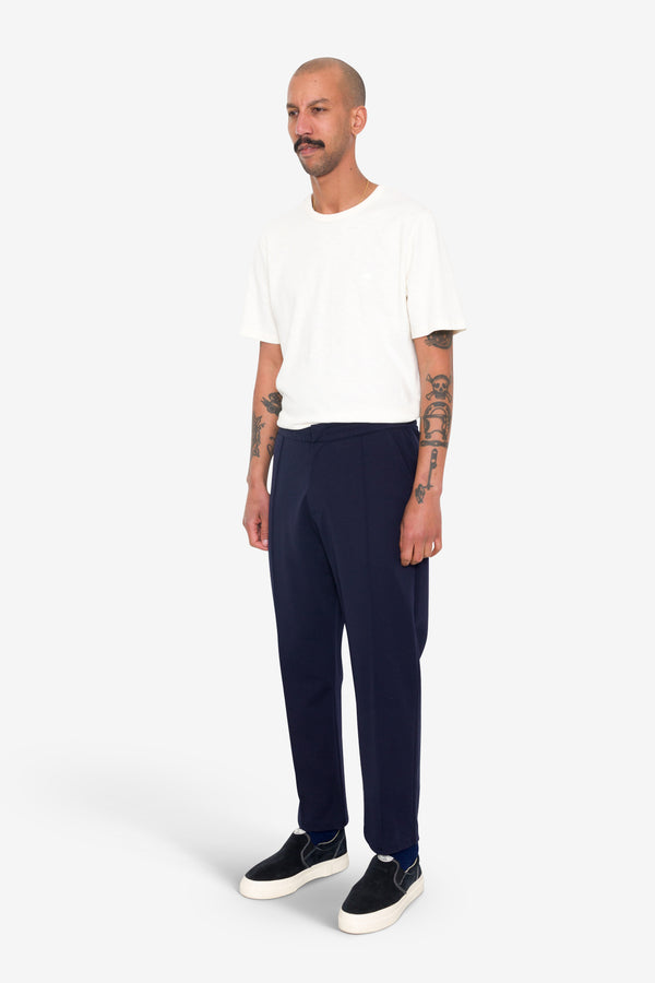 Folk Pintuck Jersey Trouser - Navy