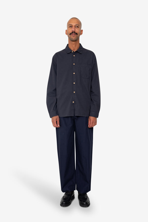 Folk Plain Curve Shirt - Black