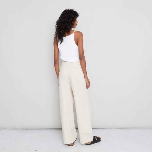 Folk Pleated Pants Women's - Stone Canvas