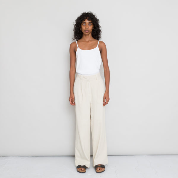 folk Pleated Pants Women's - Stone Canvas
