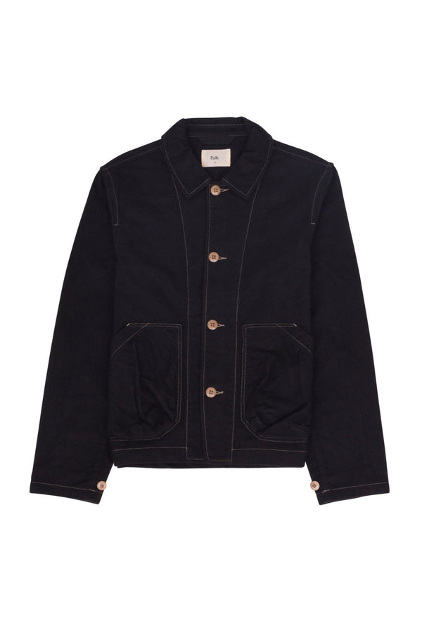 folk Prism Jacket - Black Moleskin