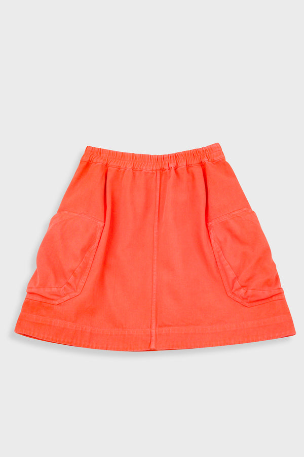 Folk Prism Skirt - Coral Twill