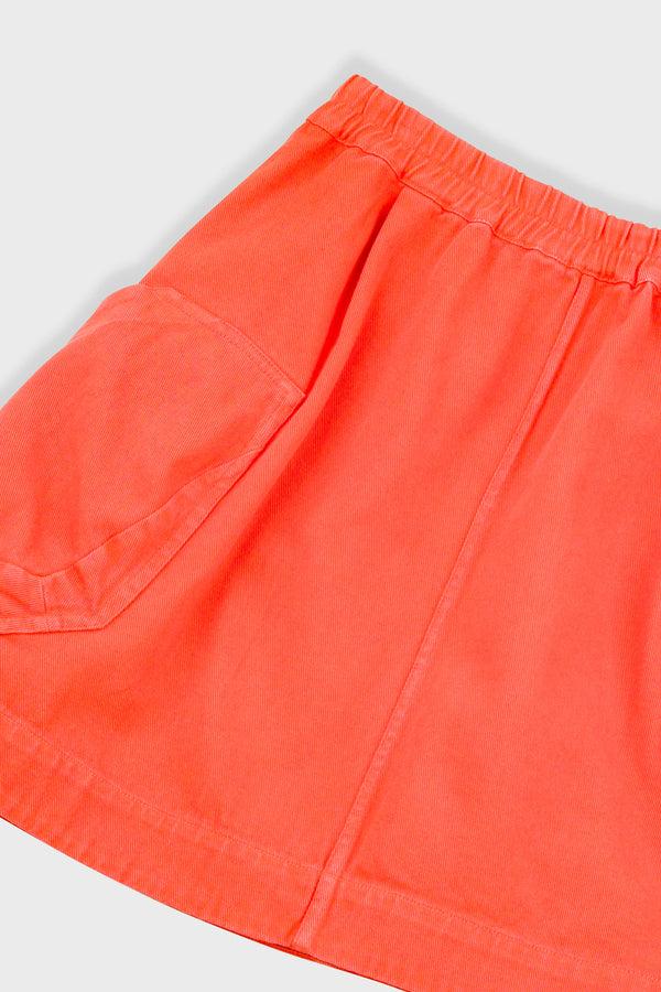 Folk Prism Skirt - Coral Twill