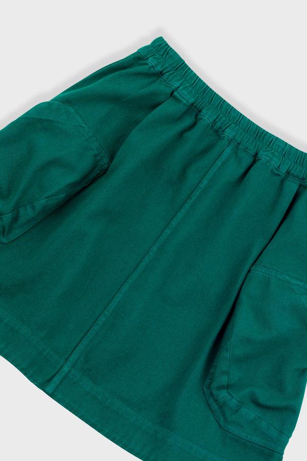 Folk Prism Skirt - Teal Twill