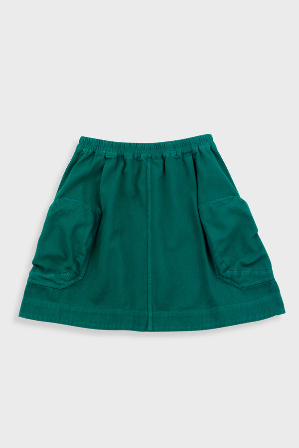 folk Prism Skirt - Teal Twill