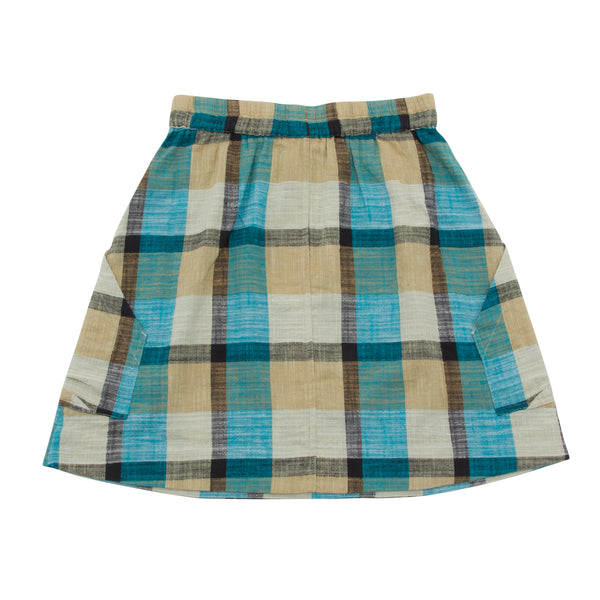 Folk Prism Skirt Women's - Multigingham Check