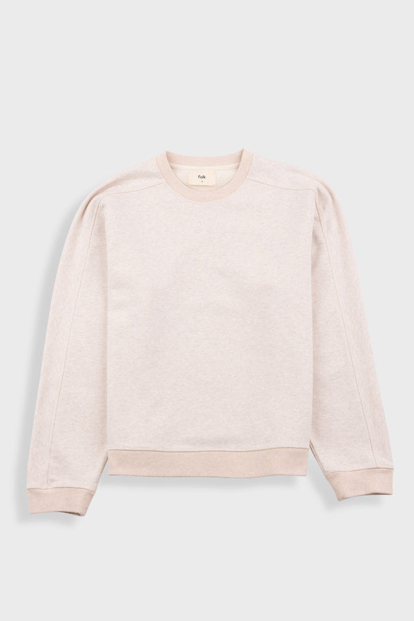folk Prism Sweat - Ecru Melange