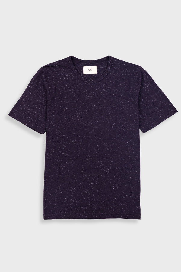 folk Relaxed Assembly T-Shirt - Black Grape Nep