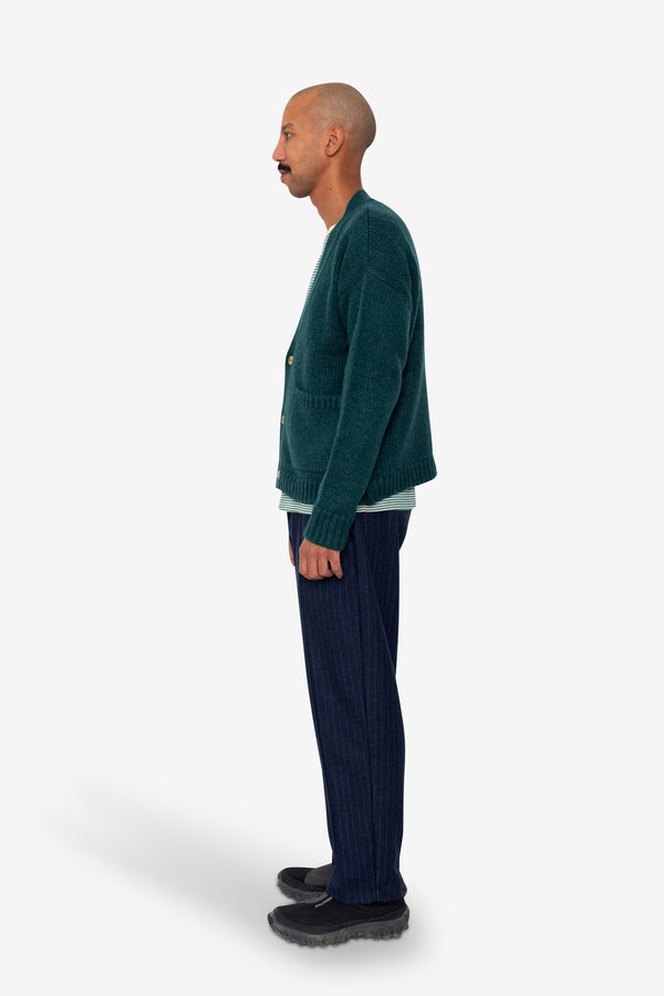 Folk Relaxed Cardigan - Phthalo Green