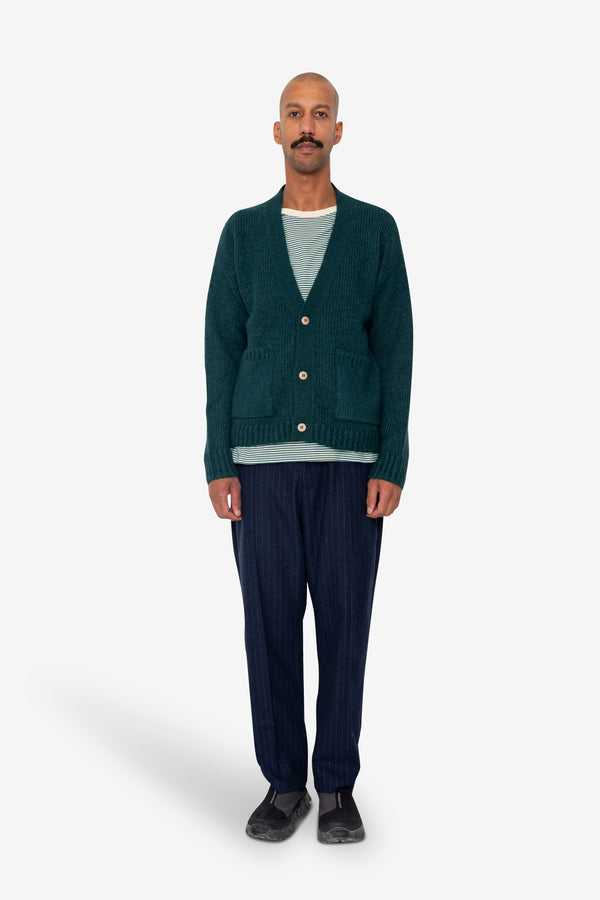 Folk Relaxed Cardigan - Phthalo Green