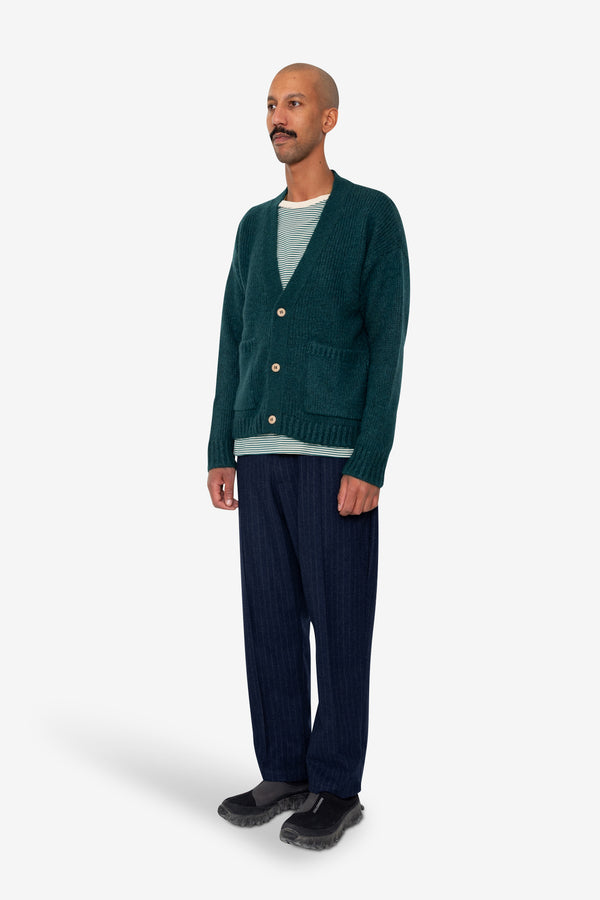 Folk Relaxed Cardigan - Phthalo Green