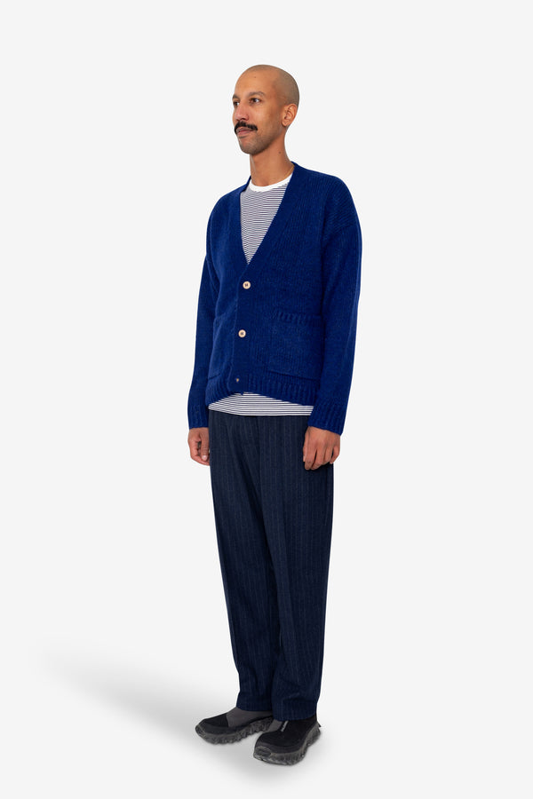 Folk Relaxed Cardigan - Rich Blue