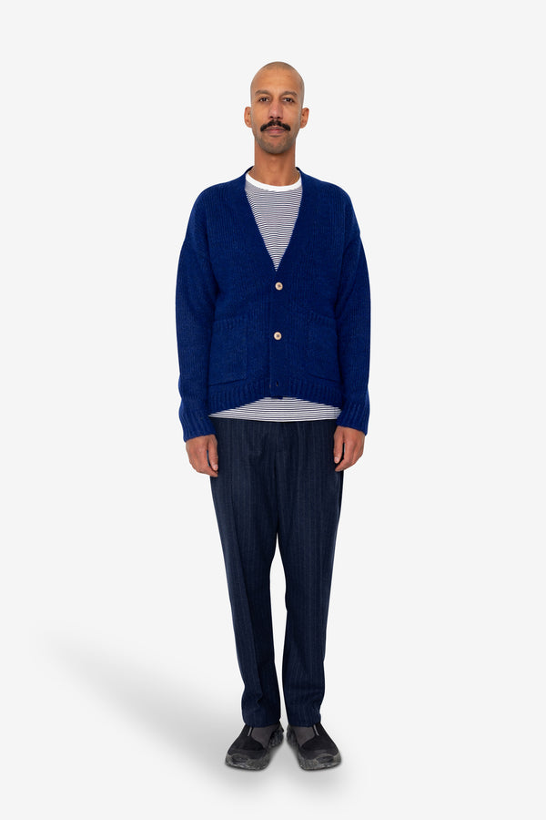 Folk Relaxed Cardigan - Rich Blue