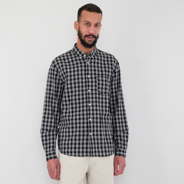 Folk Relaxed Fit Shirt - Black Check