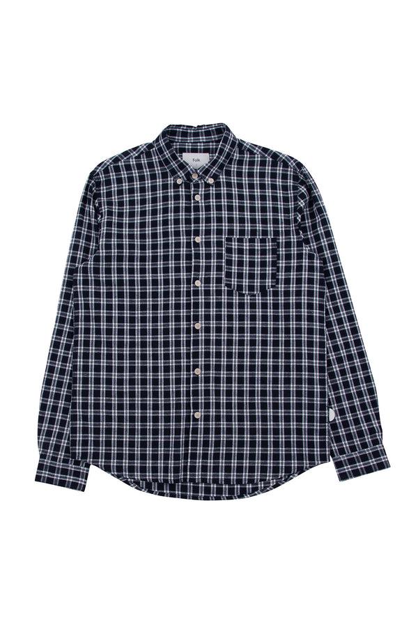 folk Relaxed Fit Shirt - Black Check