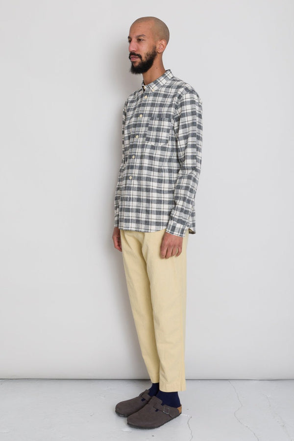 Folk Relaxed Fit Shirt - Ecru Black Check