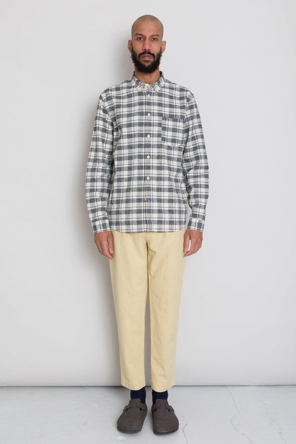 Folk Relaxed Fit Shirt - Ecru Black Check