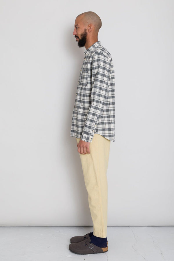 Folk Relaxed Fit Shirt - Ecru Black Check
