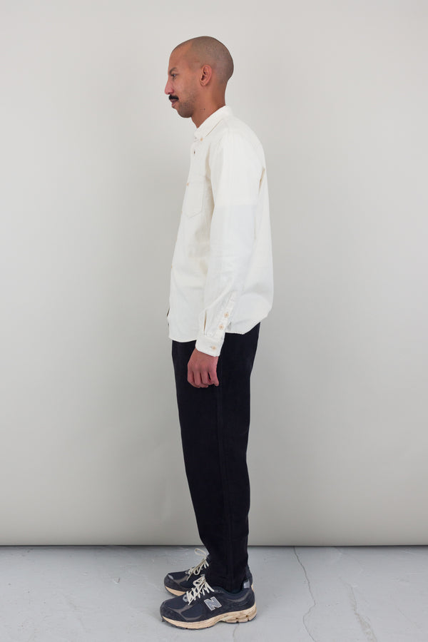 Folk Relaxed Fit Shirt - Ecru Flannel FM62