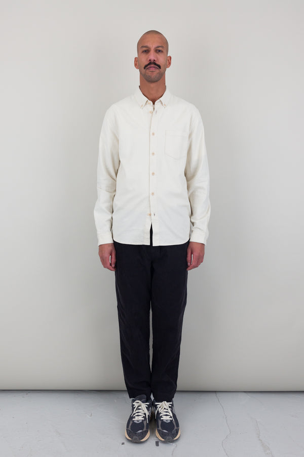 Folk Relaxed Fit Shirt - Ecru Flannel FM62