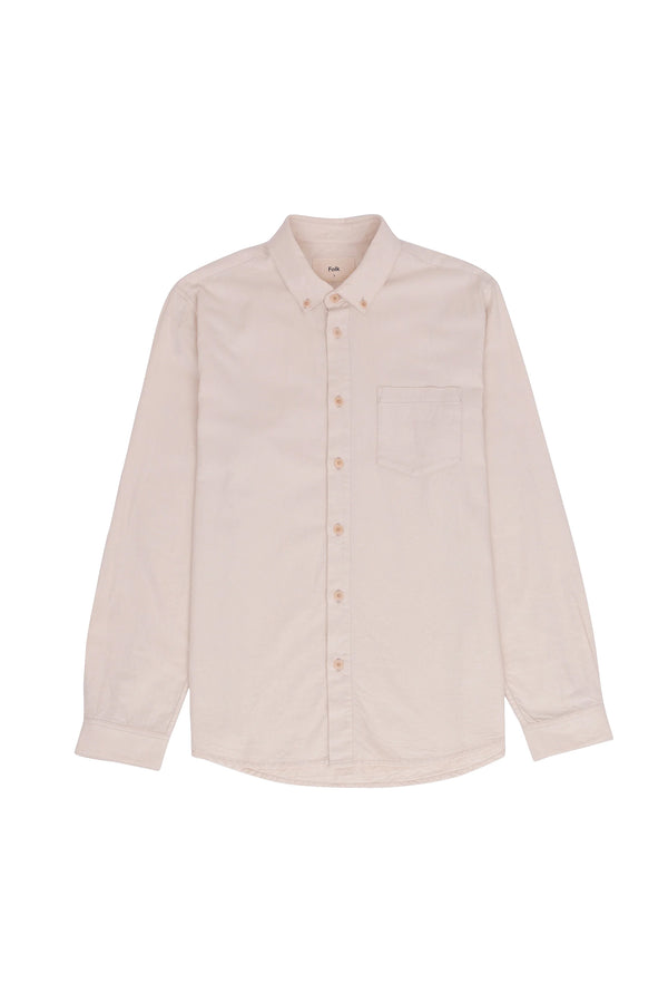 folk Relaxed Fit Shirt - Ecru Flannel FM62