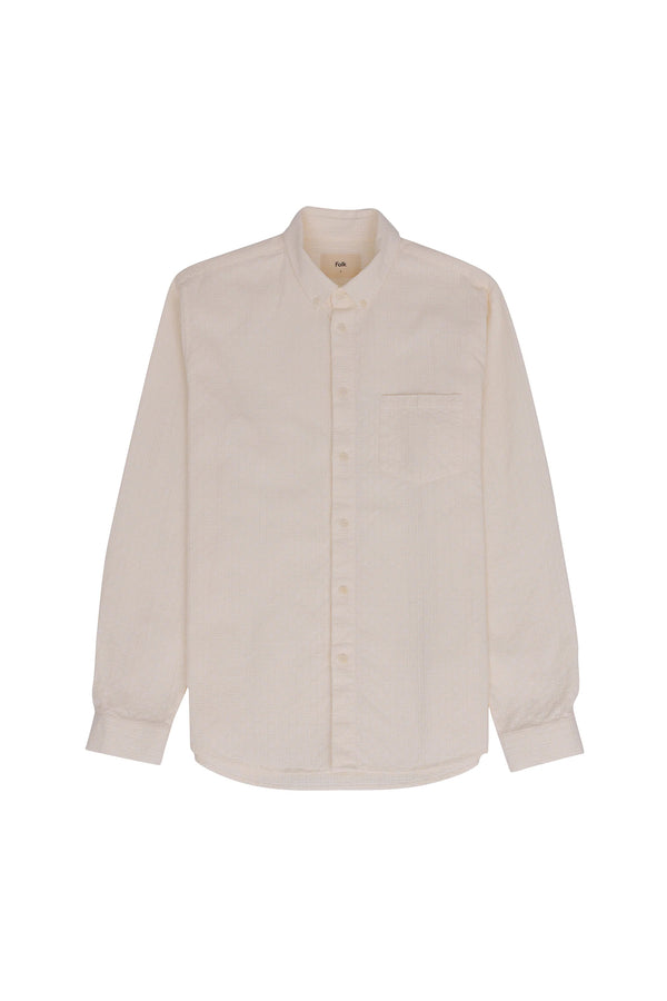 folk Relaxed Fit Shirt - Ecru Tapestry