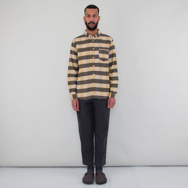 Folk Relaxed Fit Shirt - Gold Flannel Check