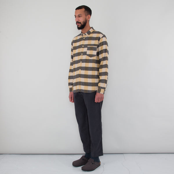 Folk Relaxed Fit Shirt - Gold Flannel Check
