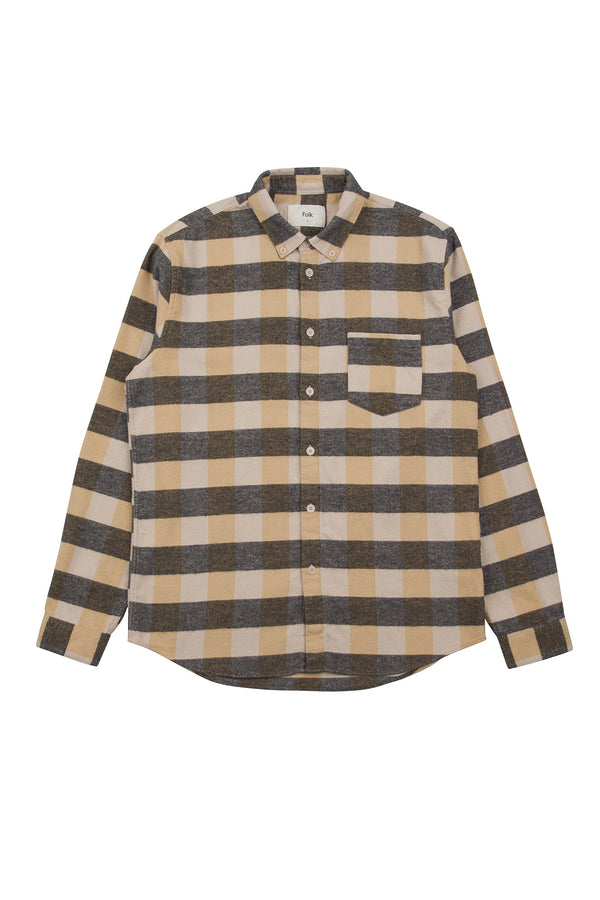 folk Relaxed Fit Shirt - Gold Flannel Check