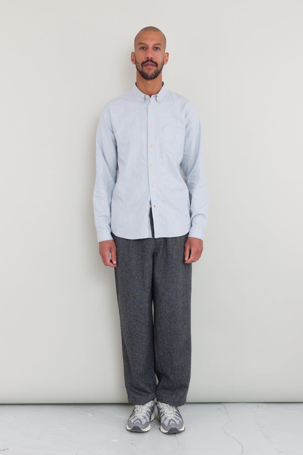 Folk Relaxed Fit Shirt - Ice Blue Flannel