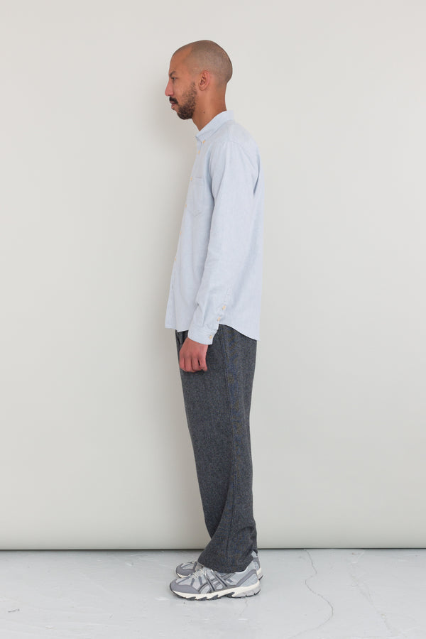 Folk Relaxed Fit Shirt - Ice Blue Flannel