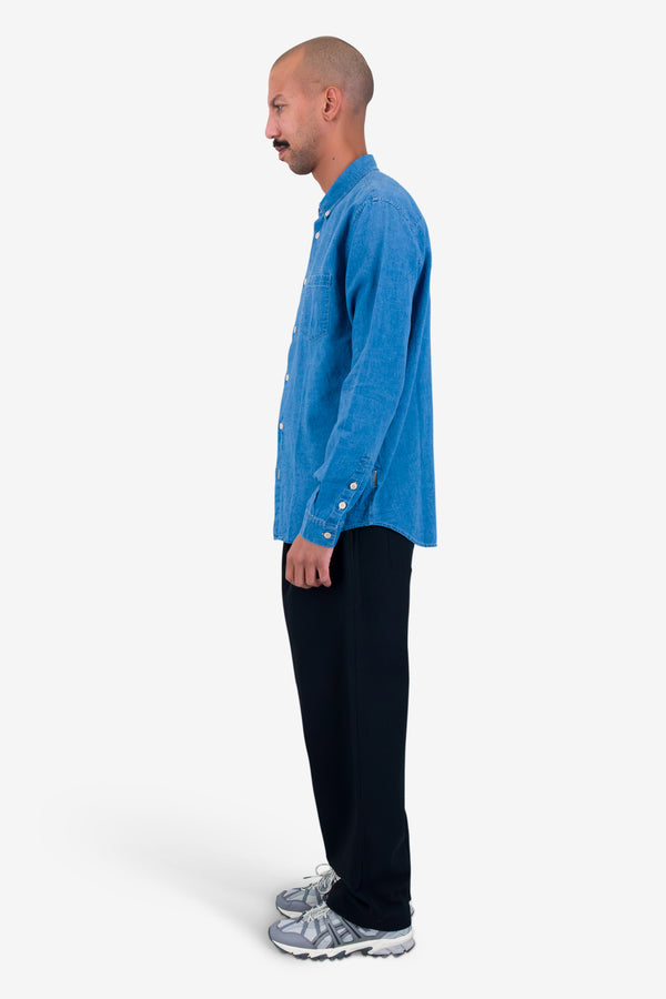 Folk Relaxed Fit Shirt - Linen Indigo