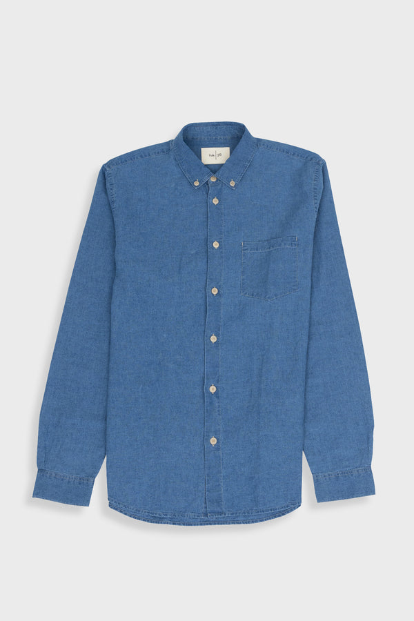 folk Relaxed Fit Shirt - Linen Indigo