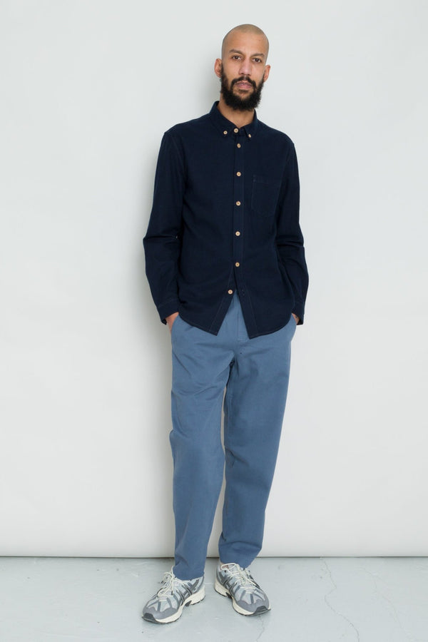 Folk Relaxed Fit Shirt - Navy Flannel