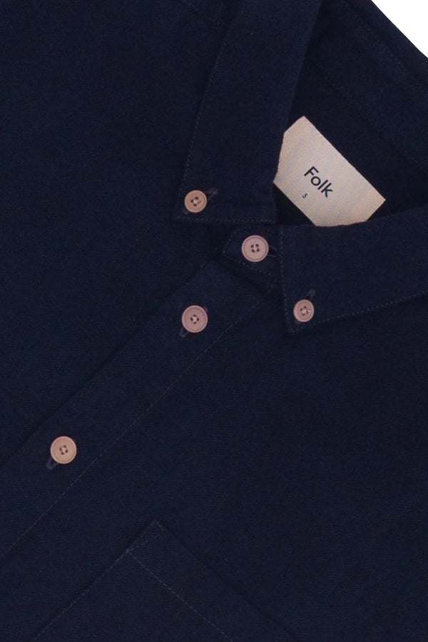 Folk Relaxed Fit Shirt - Navy Flannel
