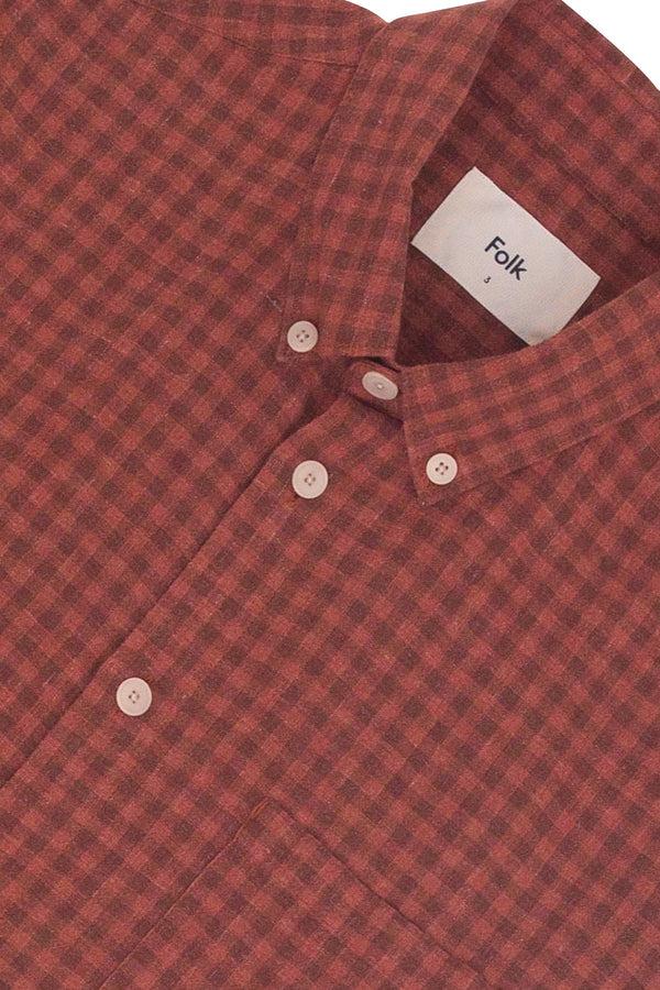 Folk Relaxed Fit Shirt - Rust Gingham