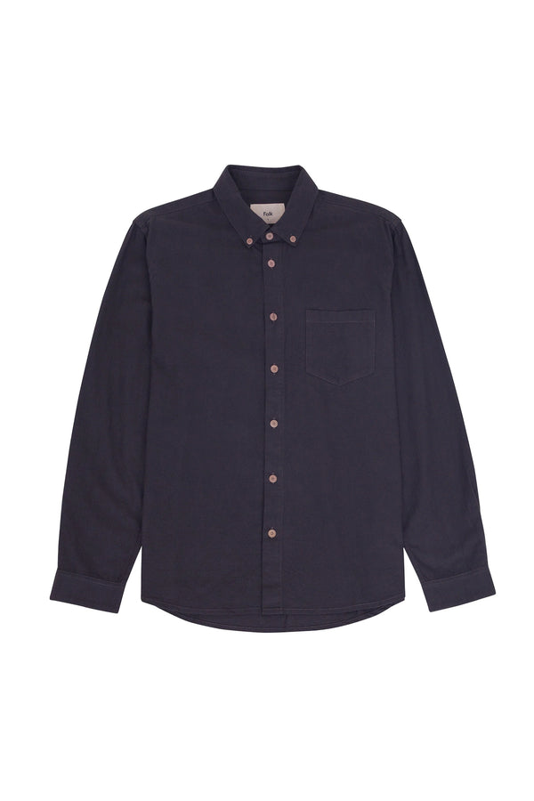 folk Relaxed Fit Shirt - Slate Flannel