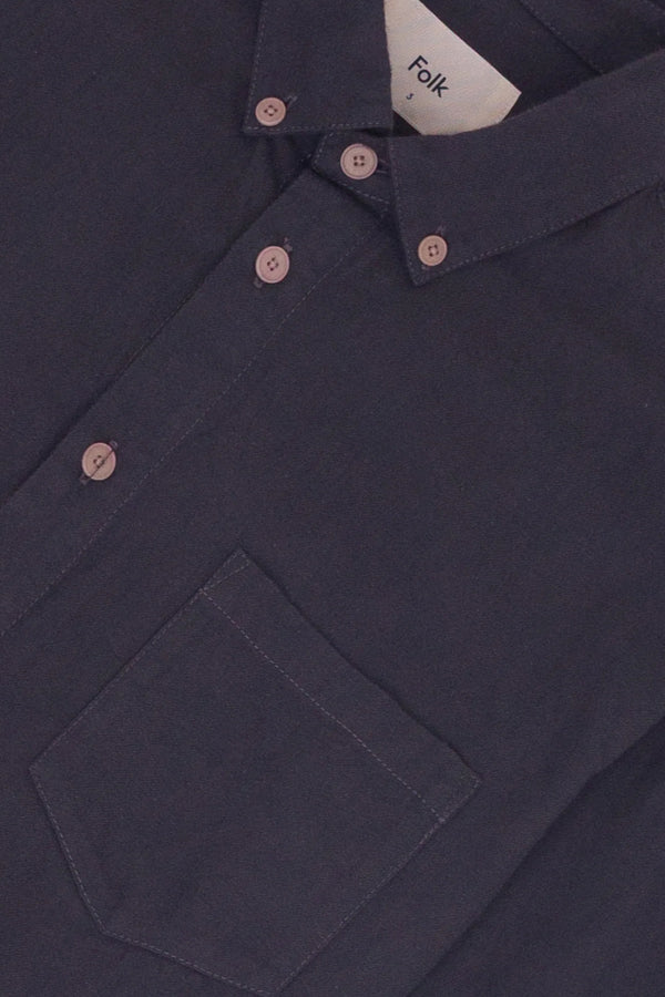 Folk Relaxed Fit Shirt - Slate Flannel