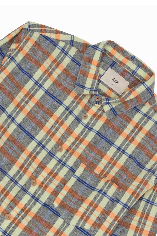 Folk Relaxed Fit Shirt - Soft Yellow Multi Check