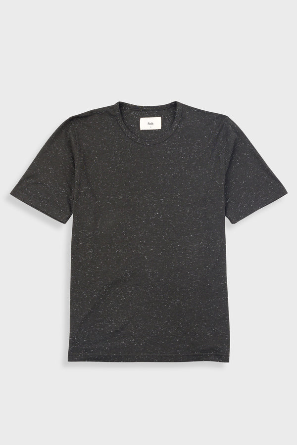 folk Relaxed Nep T-Shirt - Charcoal