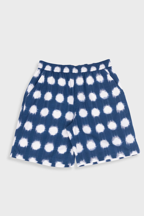folk Relaxed Short - Indigo Ikat