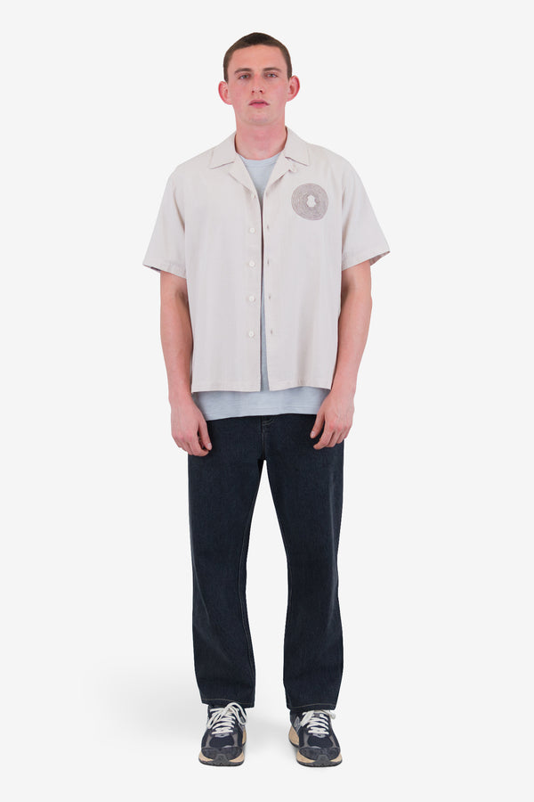 Folk Relaxed Soft Collar Shirt - Light Stone