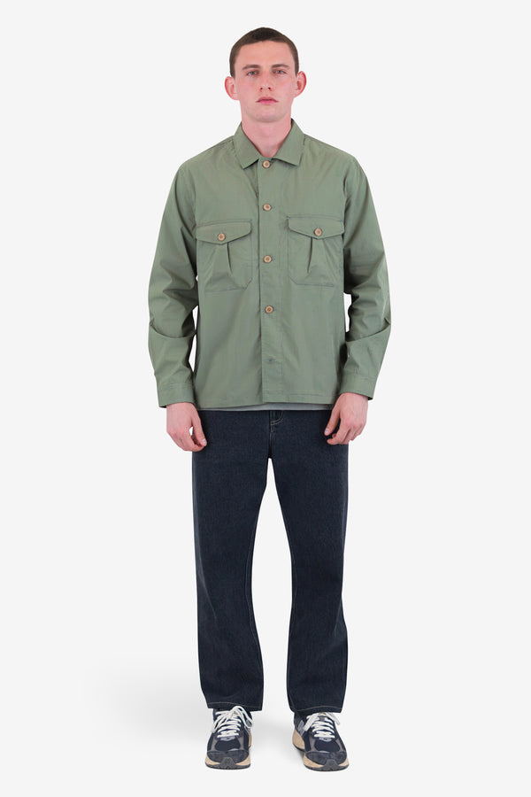 Folk Revere Overshirt - Dark Sage
