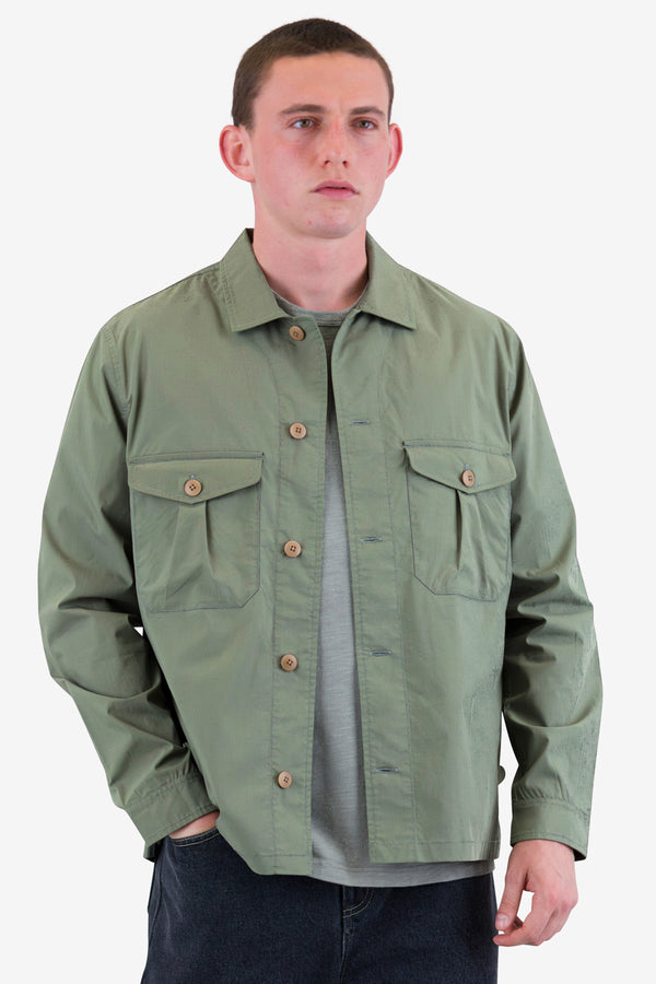 Folk Revere Overshirt - Dark Sage